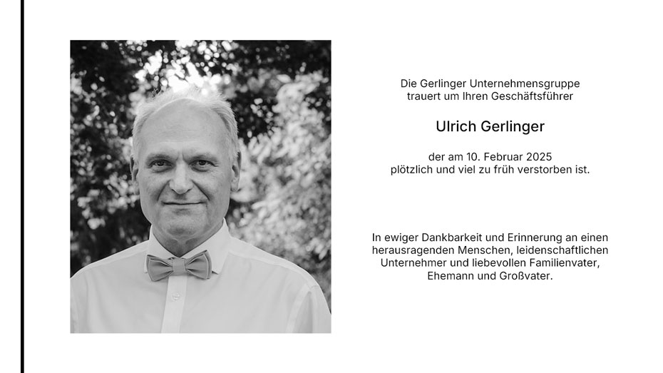 Trauer um unseren Geschftsfhrer Ulrich Gerlinger